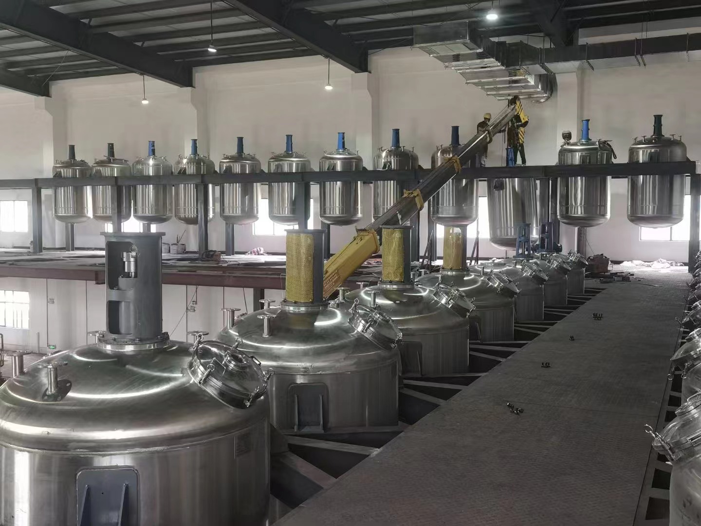 惠州市 農(nóng)業(yè)醫(yī)藥科技有限公司 反應(yīng)釜生產(chǎn)線 工程案例(圖2)